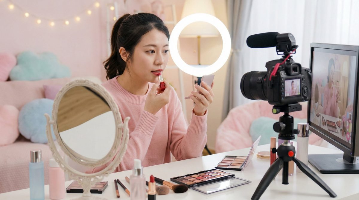 国产自拍美妆教程视频